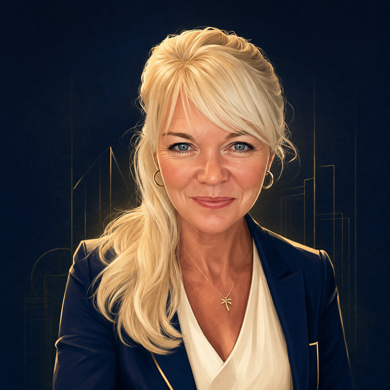 Stylized portrait of Kimberly Hoeksema