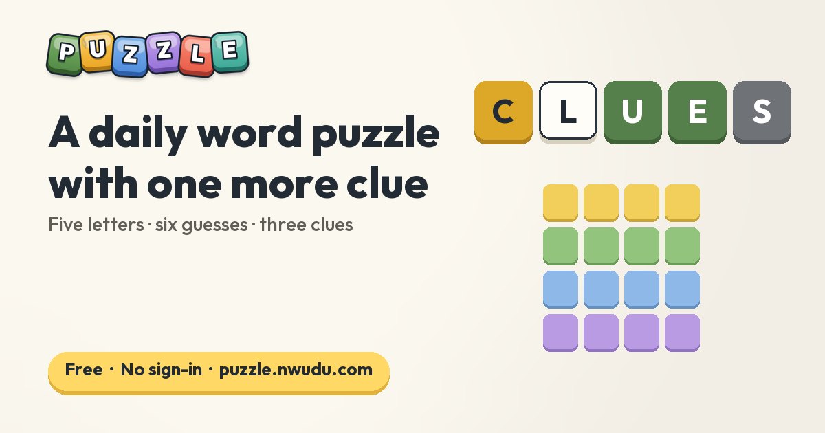 Puzzle key art: colourful three-dimensional letter tiles spelling the game's name.